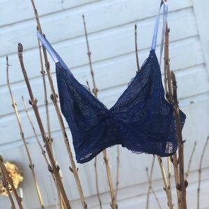 Midnight blue lace bralette